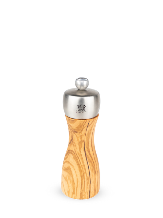 PEUGEOT Salt Mill Olive Wood/Stainless Steel - 15cm - Hospitality Connect