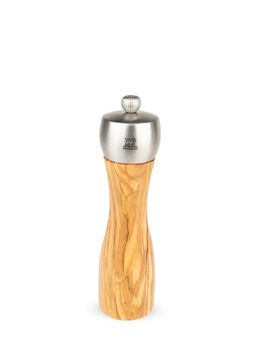 PEUGEOT Pepper Mill Olive Wood/Stainless Steel - 20cm - Hospitality Connect