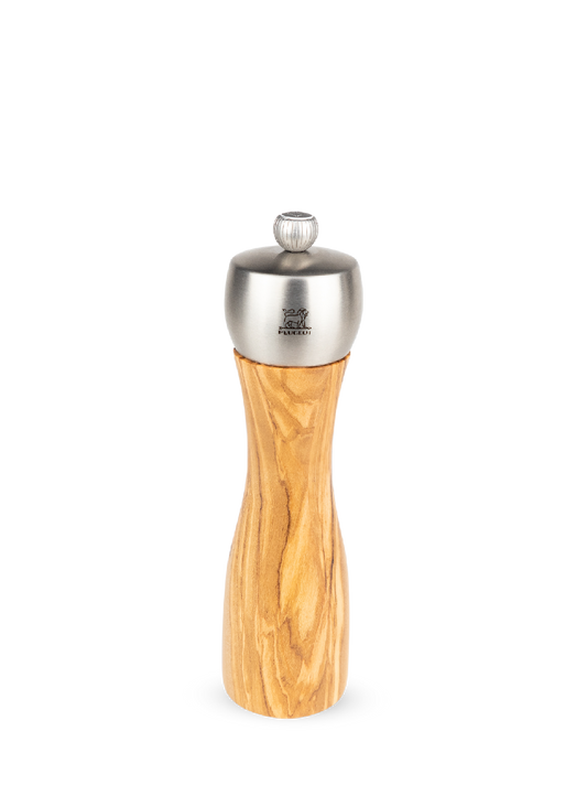 PEUGEOT Salt Mill Olive Wood/Stainless Steel - 20cm - Hospitality Connect