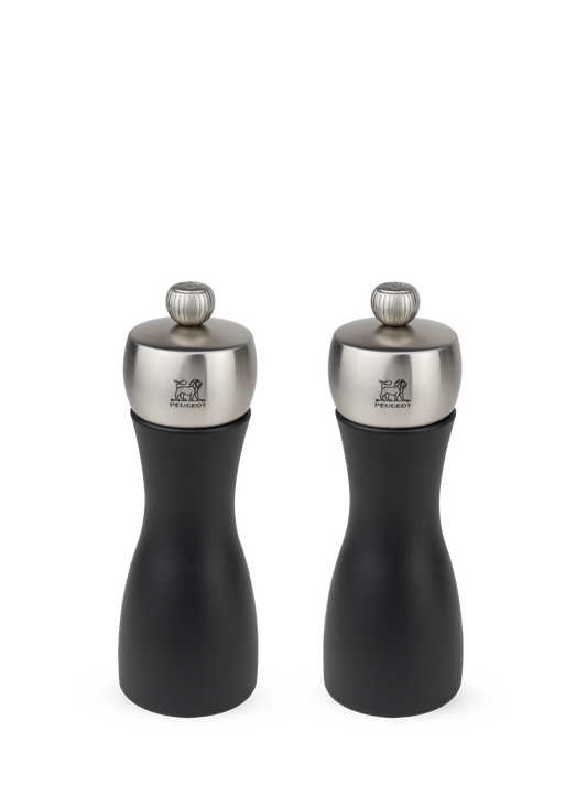 PEUGEOT Duo Pepper & Salt Mill  Black Mat/Stainless Stell - 15cm - Hospitality Connect