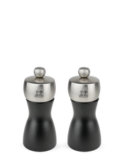 PEUGEOT Duo Pepper & Salt Mill  Black Mat/Stainless Stell - 12cm - Hospitality Connect