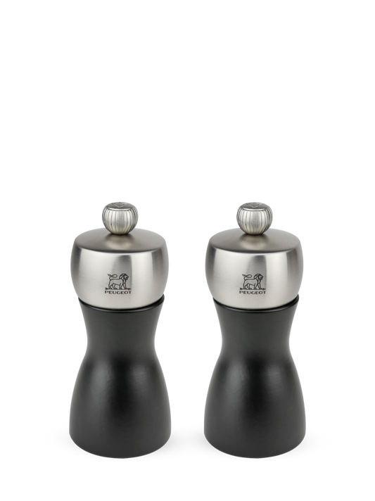 PEUGEOT Duo Pepper & Salt Mill  Black Mat/Stainless Stell - 12cm - Hospitality Connect
