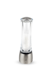 PEUGEOT Salt Mill Zirlion Acrylic Transparent/Stainless Steel - 21cm - Hospitality Connect