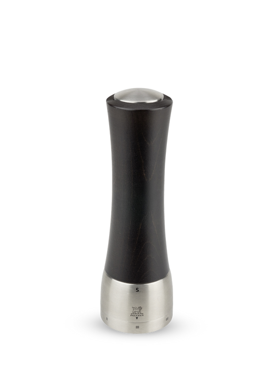 PEUGEOT Salt Mill Zirlion Chocolate Beechwood/Stainless Steel - 21cm - Hospitality Connect