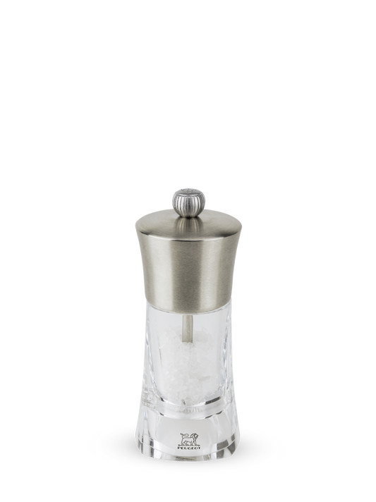 PEUGEOT Salt Mill Stainless Steel/Acrylic - 14cm - Hospitality Connect