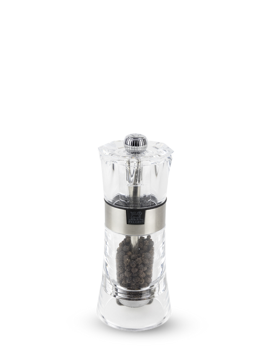 PEUGEOT Pepper Mill Transparent/Stainless Steel - 14cm - Hospitality Connect