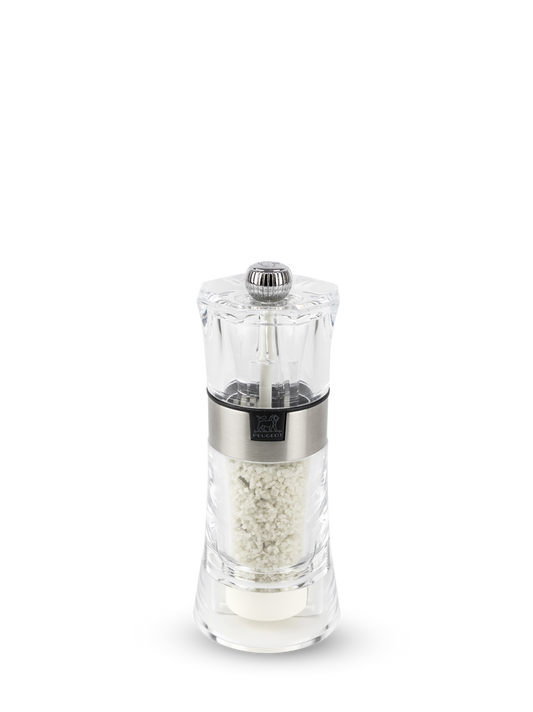 PEUGEOT Salt Mill Zirlion Transparent/Stainless Steel - 14cm - Hospitality Connect