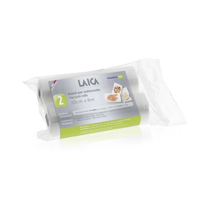 Laica Vacuum Bag Rolls x 2 (20cm x 6m) 10009 - Hospitality Connect