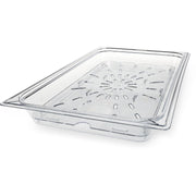1021507 Carlisle StorPlus Clear Polycarbonate 1/1 Drain Shelf 251mm x 451mm x 15mm - Pack of 6 - Pack Price - Hospitality Connect