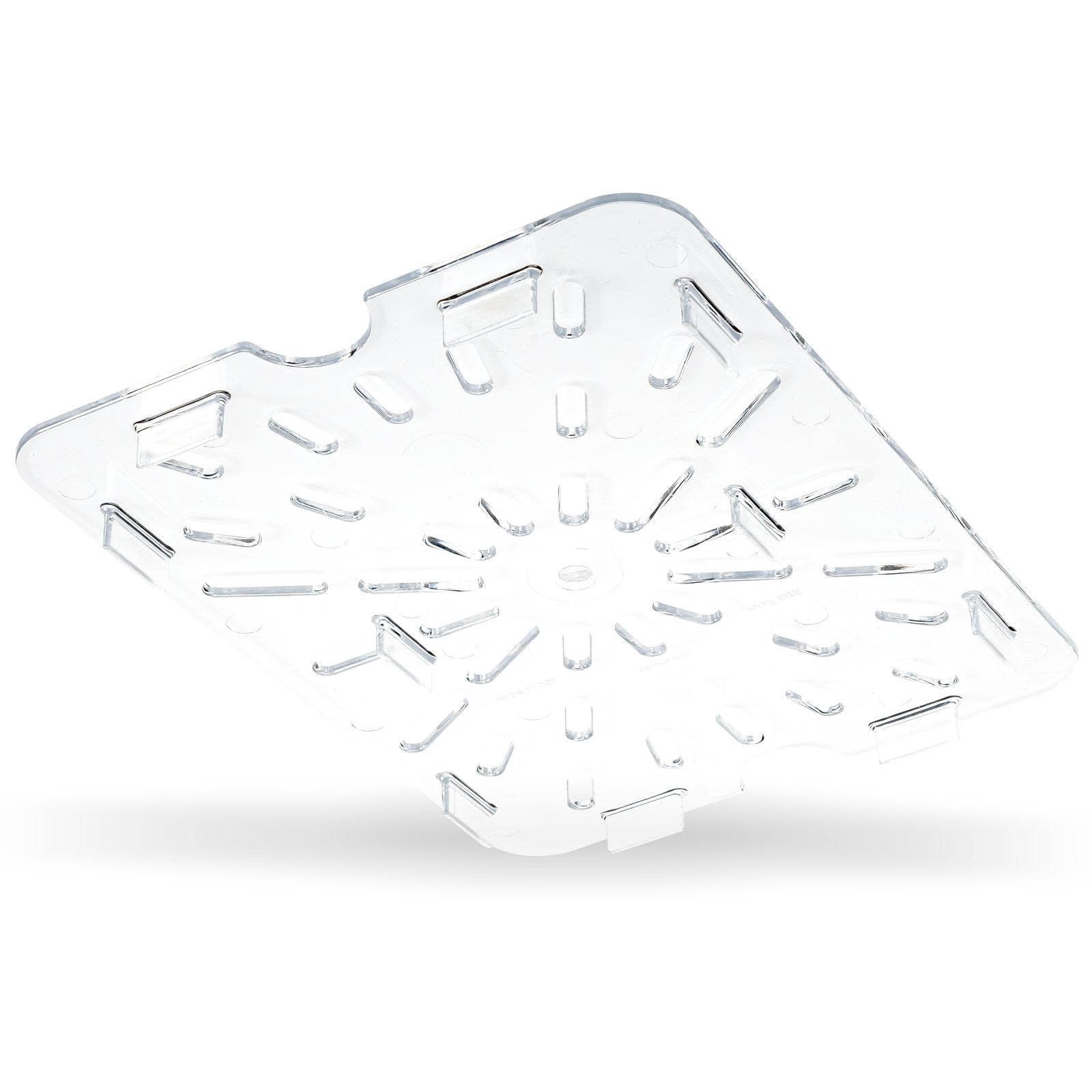 1023507 Carlisle StorPlus Clear Polycarbonate 1/2 Drain Shelf 194mm x 254mm x 15mm - Pack of 6 - Pack Price - Hospitality Connect
