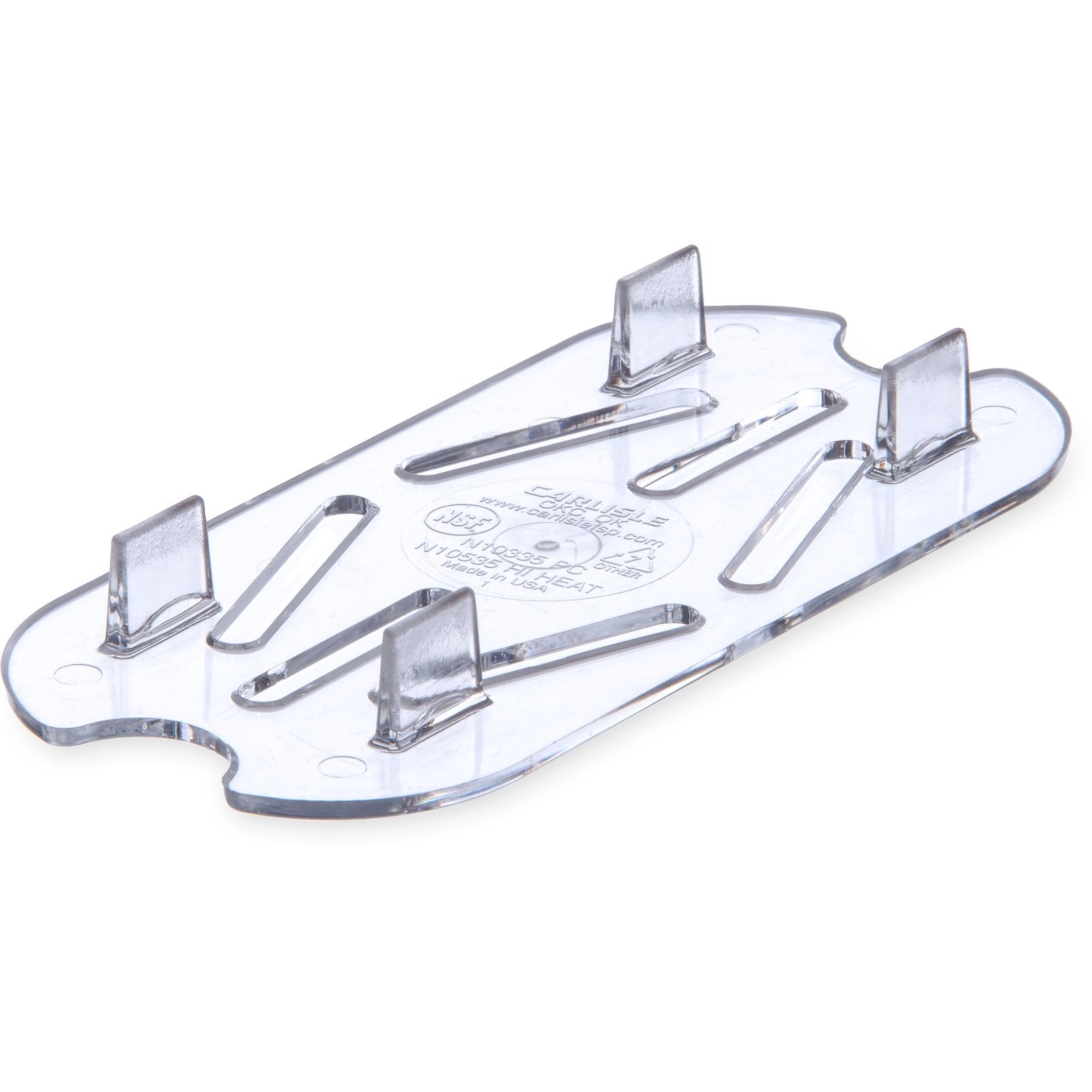 1033507 Carlisle StorPlus Clear Polycarbonate 1/9 Drain Shelf 61mm x 127mm x 16mm - Pack of 6 - Pack Price - Hospitality Connect