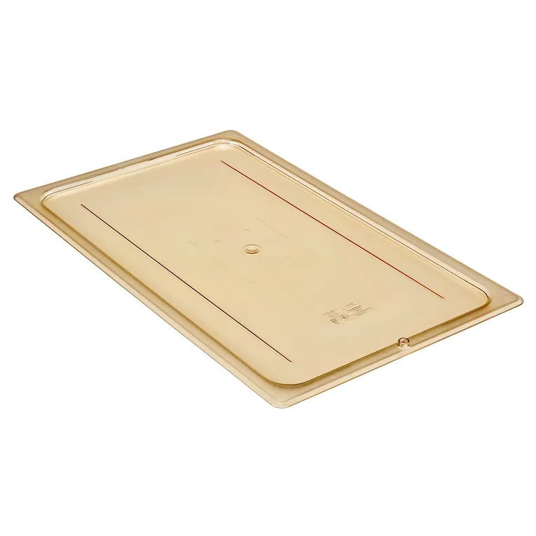 CAMBRO GN 1_4 High Temp Cover W_Handle - Amber Box of 6 40HPCH150 - Hospitality Connect