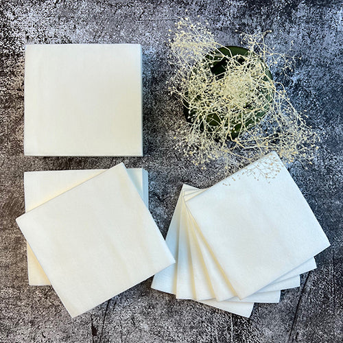Bionap  Napkin Extra Soft 25x25 White x1000 (20x50) Compostable Box of 1000 - Hospitality Connect