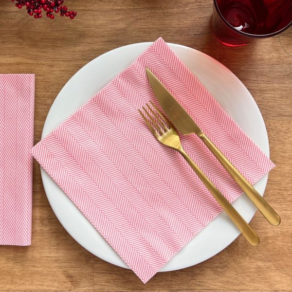 Bionap  Napkin Extra Soft 40x40 Jute Red x800 (16x50) Compostable Box of 800 - Hospitality Connect
