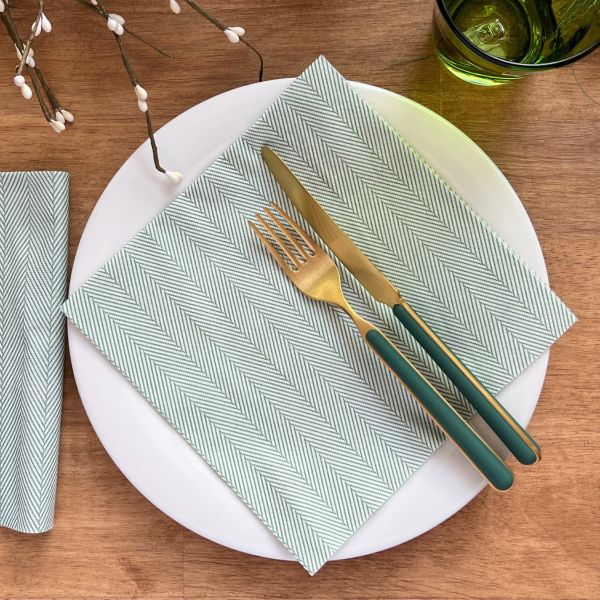 Bionap  Napkin Extra Soft 40x40 Jute Green x800 (16x50) Compostable Box of  800 - Hospitality Connect