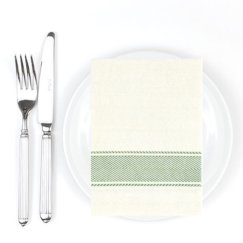 Bionap  Napkin Extra Soft 30x40 Kitchen Green x800 (16x50) Compostable Box of 800 - Hospitality Connect