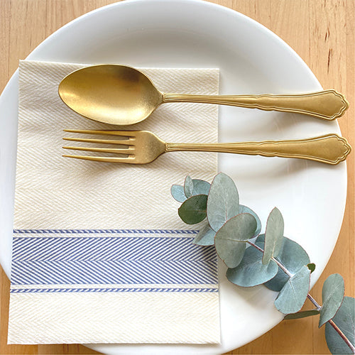 Bionap  Napkin Extra Soft 30x40 Kitchen Blue x800 (16x50) Compostable Box of 800 - Hospitality Connect