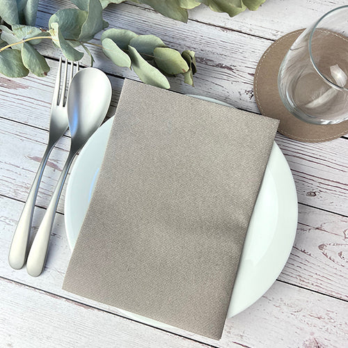 Bionap  Napkin Airlaid 30x40 Colour Soft Brown x1200 (24x50) Compostable Box of1200 - Hospitality Connect