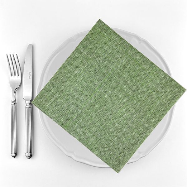 Bionap  Napkin Airlaid 44x44 Lino Green x800 (32x25) CompostableBox of 800 - Hospitality Connect