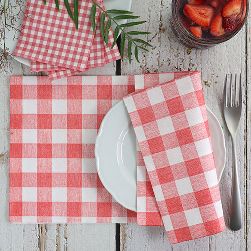 Bionap Napkin Airlaid 40x40 Oste Red x800 (16x50) Compostable Box of 800 - Hospitality Connect