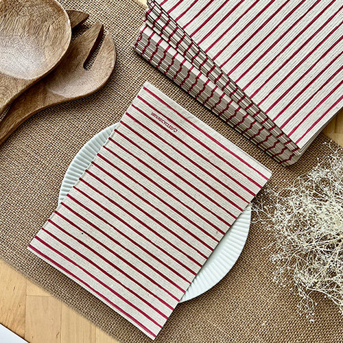 Bionap  Napkin 100% Recycled 30x40 Nina Bordeaux x1200 (12x100) Recyclable Box of 1200 - Hospitality Connect
