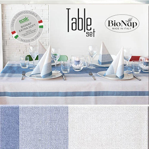 Bionap  TableSet Stoff Blue Compostable - Hospitality Connect