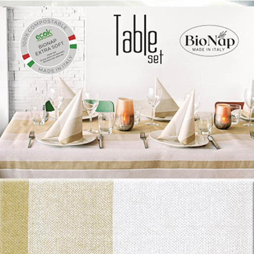 Bionap  TableSet Stoff Gold Compostable - Hospitality Connect