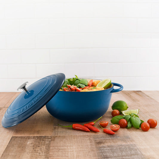 Pyrolux Round French Oven 20cm/2 Litre - Ocean Blue - Hospitality Connect