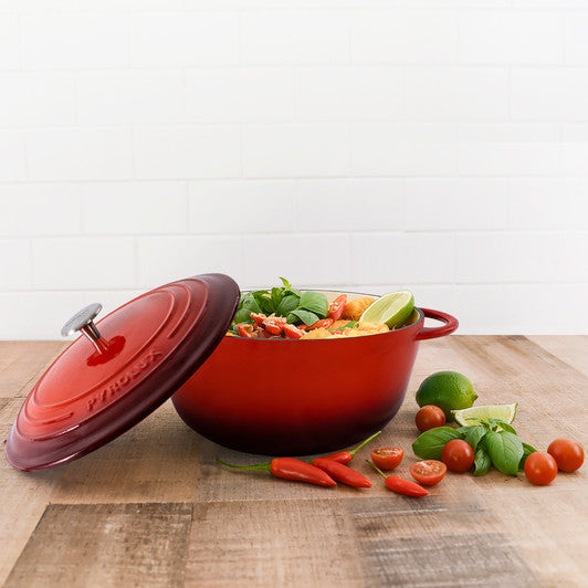 Pyrolux  Round French Oven 24cm/4 Litre - Chilli Red 11784 - Hospitality Connect
