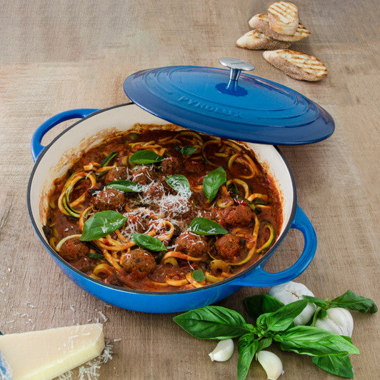 Pyrolux Round Chef Pan 24cm/2.5 Litre - Ocean Blue 11795 - Hospitality Connect