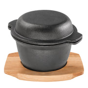 Pyrolux Garlic Pot 11.8cm with Maple Tray Cast Iron - Hospitality Connect