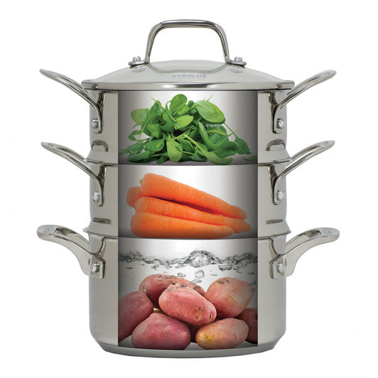 Pyrolux 3 Tier Steamer 18cm 11974 - Hospitality Connect
