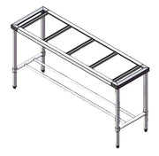 Modular SS Legs with Double Centre Brace - 600mm Deep 1200-6-WB-S. - Hospitality Connect