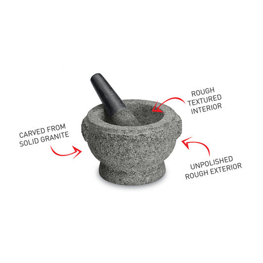 Avanti Rough Mortar and Pestle, 17cm - Hospitality Connect