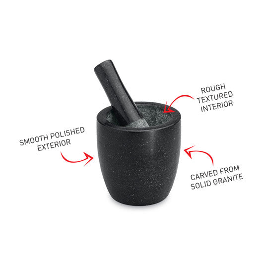 Avanti Conical Mortar and Pestle, 13cm - Black - Hospitality Connect