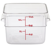 Cambro Camsquare Storage Container 11.4L - Clear 12SFSCW135 - Hospitality Connect