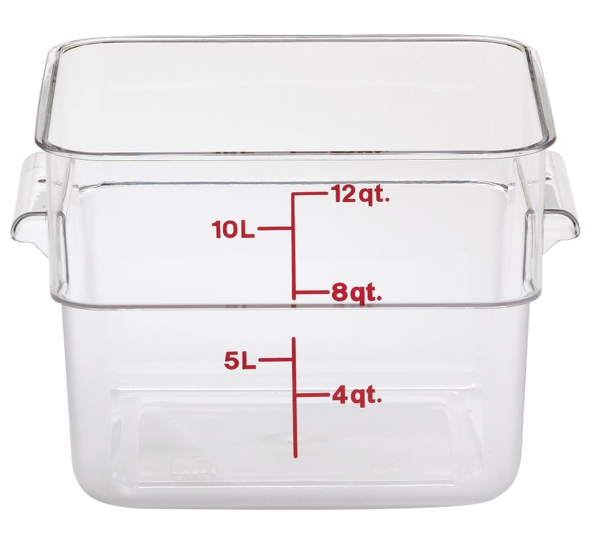 Cambro Camsquare Storage Container 11.4L - Clear 12SFSCW135 - Hospitality Connect