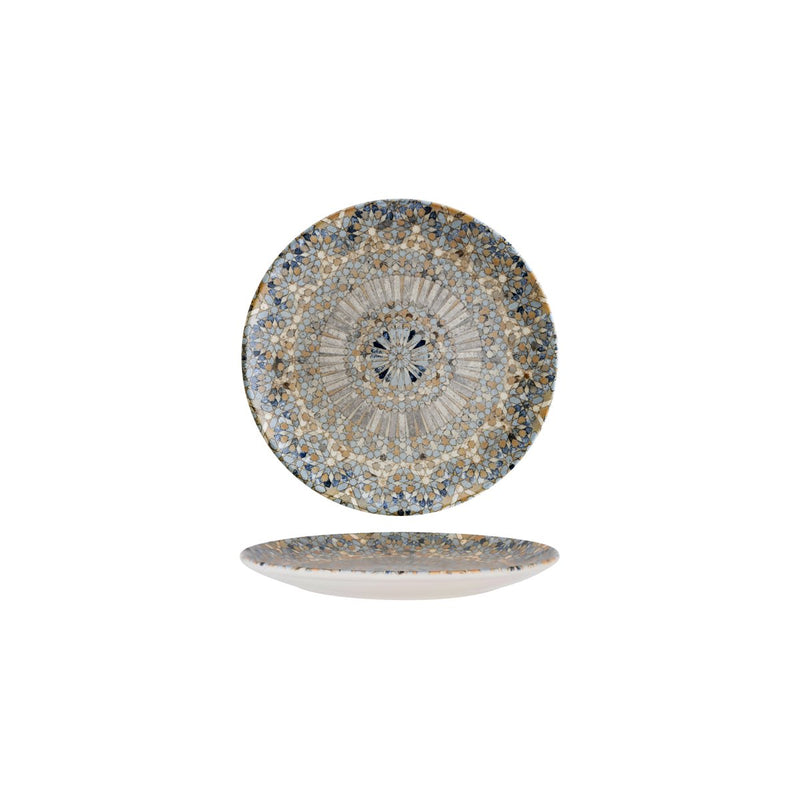 LUCA MOSAIC ROUND COUPE PLATE 210x20mm (S-MT-LUCMZGRM21DZ) Box of 12