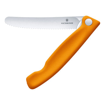 Victorinox Picnic Knife, Wavy Edge 11cm - Orange - Hospitality Connect