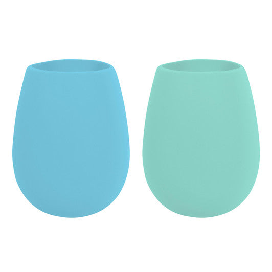 Avanti Silicone Stemless Wine Glass, Set of 2 - Blue/Mint - Hospitality Connect