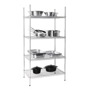Vogue Flat Pack 4 Shelf Unit St/St - 610 x 910mm