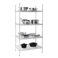 Vogue Flat Pack 4 Shelf Unit St/St - 610 x 910mm
