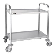Vogue 2 Tier Flat Pack Trolley St/St - 810Lx455Wx855mmH