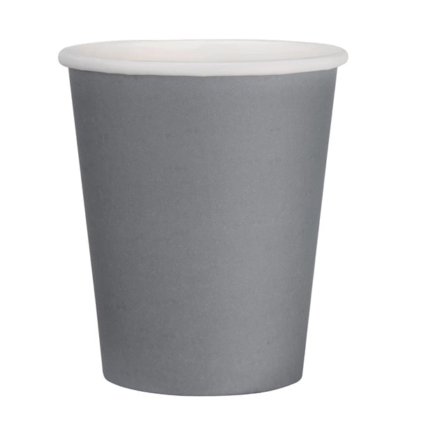 Fiesta Recyclable Hot Cup Single Wall Charcoal 225ml (Box 1000)