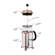 Avanti Domo Café Press Coffee Plunger, 800ml / 6 Cup - Antique Brass - Hospitality Connect