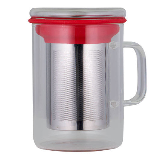 Avanti Tea Mug with Infuser, 350ml  - Red - Hospitality Connect