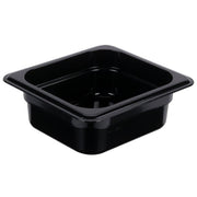 KH 1/6 X 100mm GN FOOD PAN BLACK PC