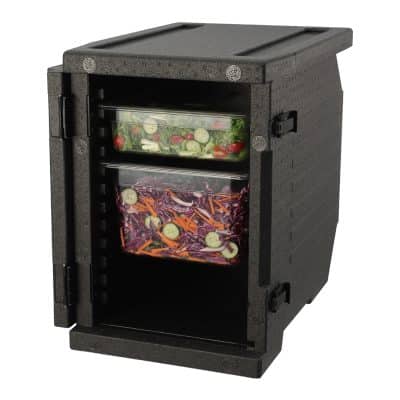 KH CLASSIK CHEF INSULATED INSULATED PAN CARRIER FRONT LOAD 640 x 435 x 630mm BLACK EPP - Hospitality Connect