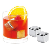 Avanti Ice Cubes Set of 4 with Velvet Pouch in a Magnetic Box - Stainless Steel - Hospitality Connect