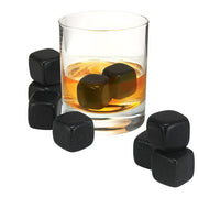 Avanti Whisky Rocks Set 9 Piece Set with Velvet Pouch and Box - Black Granite - Hospitality Connect